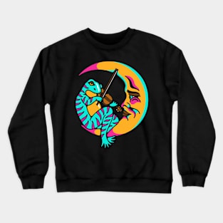 Frog and moon Crewneck Sweatshirt